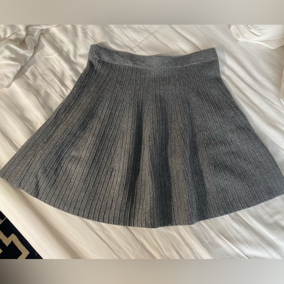 Milly minis grey vertical stripes flare skirt - Picture 4 of 5